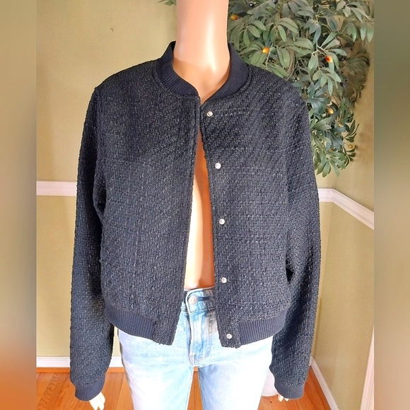 Rachel Zoe Tweed‎ Bomber Jacket, Size M, NWOT - Picture 1 of 9